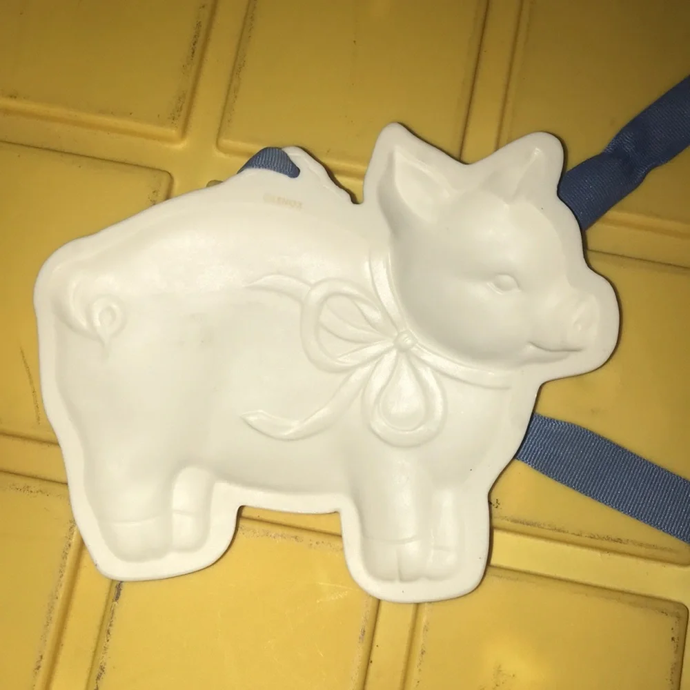 Pig Wall Plaque Cookie Mold/Press Poppies Barnyard by LENOX
